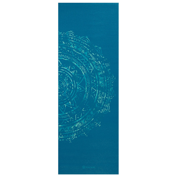 GAIAM - 4 mm Classic Printed Yoga Mat - Yogamatte Gr 61 cm x 173 cm x 0,4 cm blau;lila;türkis von Gaiam