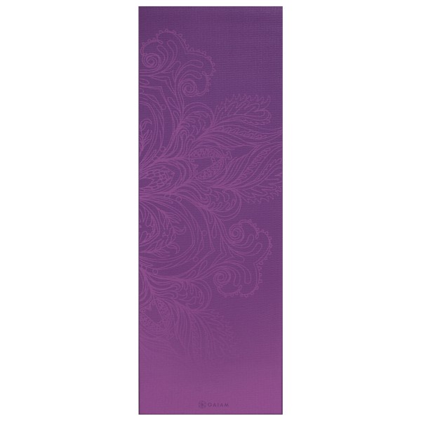 GAIAM - 4 mm Classic Printed Yoga Mat - Yogamatte Gr 61 cm x 173 cm x 0,4 cm lila von Gaiam