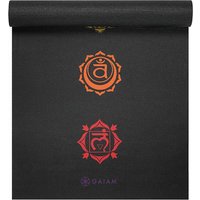 GAIAM BLACK CHAKRA YOGA MAT 6MM PREMIUM von Gaiam