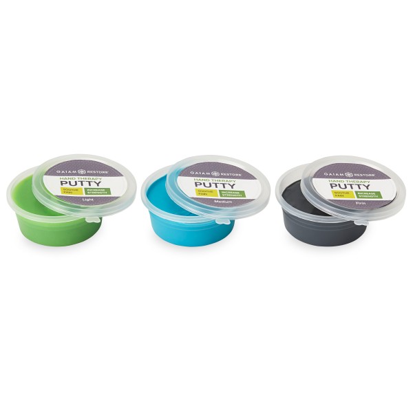 GAIAM - Restore Hand Therapy Putty - Functional Training Gr 3 x 56,7 g multicolor von Gaiam