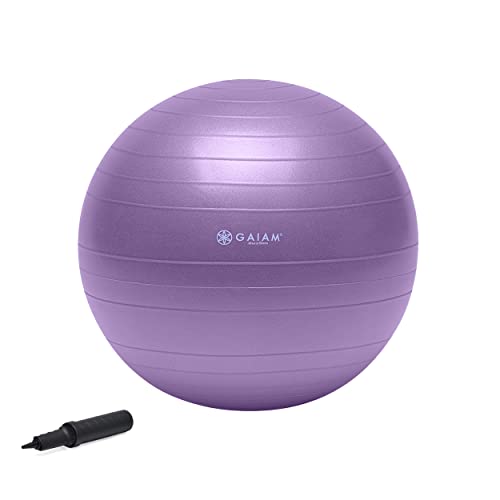 Gaiam Damen Gymnastikbälle Total Body Balance Ball Kit, Purple, 55 cm von Gaiam