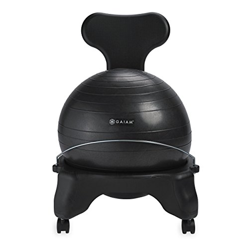 Gaiam Erwachsene Gymnastikbälle Balance Ball Chair, Charcoal, 52 cm von Gaiam