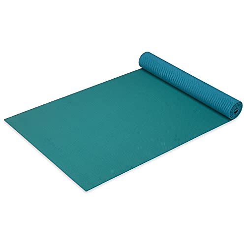Gaiam Hochwertige zweifarbige Yogamatte, rutschfest, für alle Arten von Yoga, Pilates und Bodenübungen, 6 mm, türkisfarbenes Meer von Gaiam