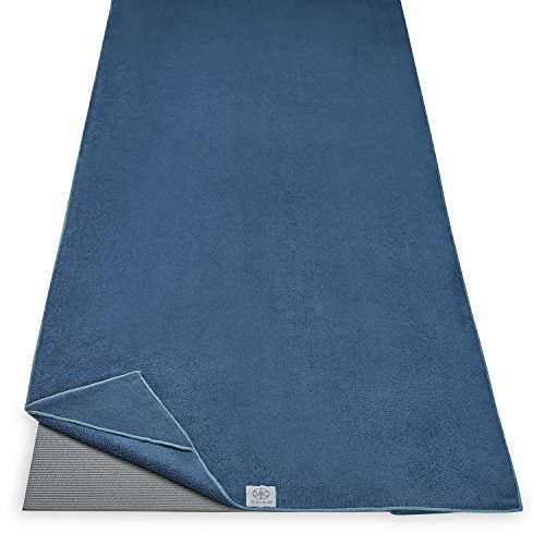 Gaiam Stay Put Yoga-Handtuch Matte Größe Yogamatte Handtuch (passt über Standard-Größe Yogamatte – 172 cm L x 61 cm B), See von Gaiam