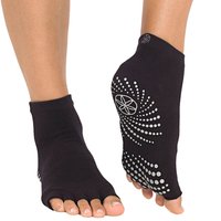 Gaiam Toeless Grippy Yoga Socks Black Grey von Gaiam