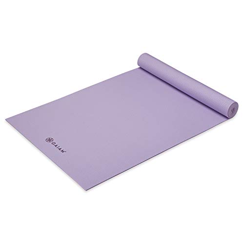 Gaiam Yoga Mat Premium Solid Color Non Slip Exercise & Fitness Mat for All Types of Yoga, Pilates & Floor Workouts, New Lilac, 5mm von Gaiam