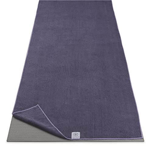 Gaiam Yoga-Matte, Handtuch, Mikrofaser, Yoga-Handtuch für Hot Yoga (172,7 cm L x 61 cm B), Reiherflieder von Gaiam