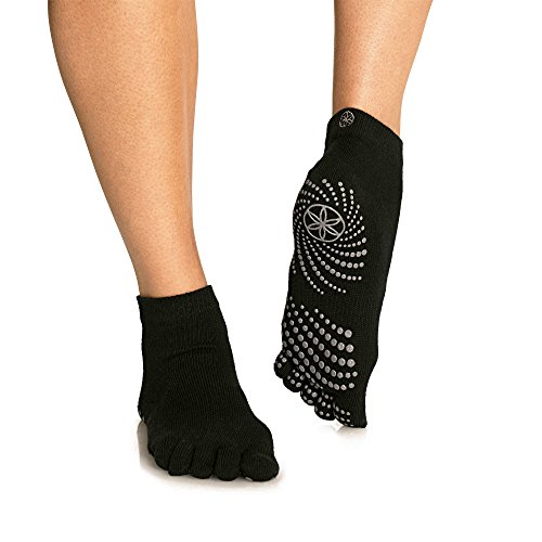 Gaiam Yoga-socken Grippy Yoga Socks, Black/Grey, M/L, 52204 von Gaiam