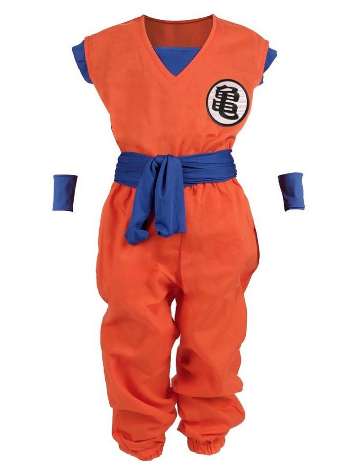 GalaxyCat Kostüm Son Goku Kinder Kostüm, Trainingsanzug bei Muten Roshi, Größen: 110, Kinder Kostüm von Son Goku von GalaxyCat