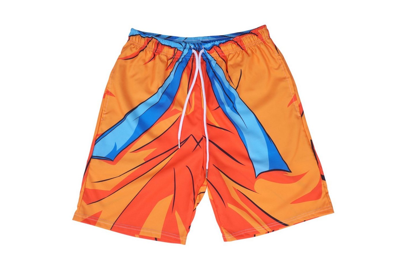 GalaxyCat Badehose Son Goku Shorts, Super Saiyajin kurze Hose, Manga & Anime Badehose Dragon Ball Shorts von GalaxyCat