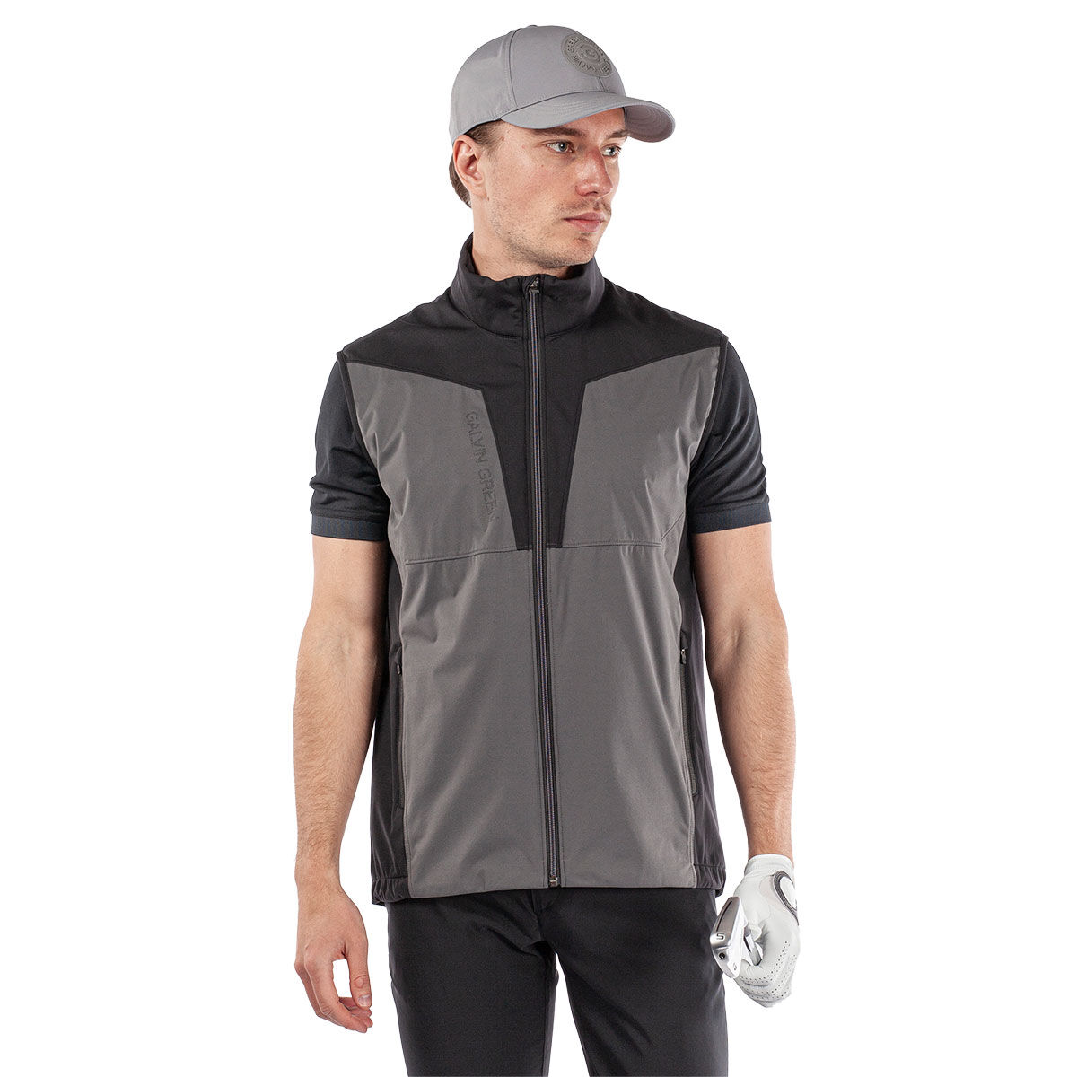 Galvin Green Men's Lathan Golf Gilet, Mens, Forged iron, Large | American Golf von Galvin Green