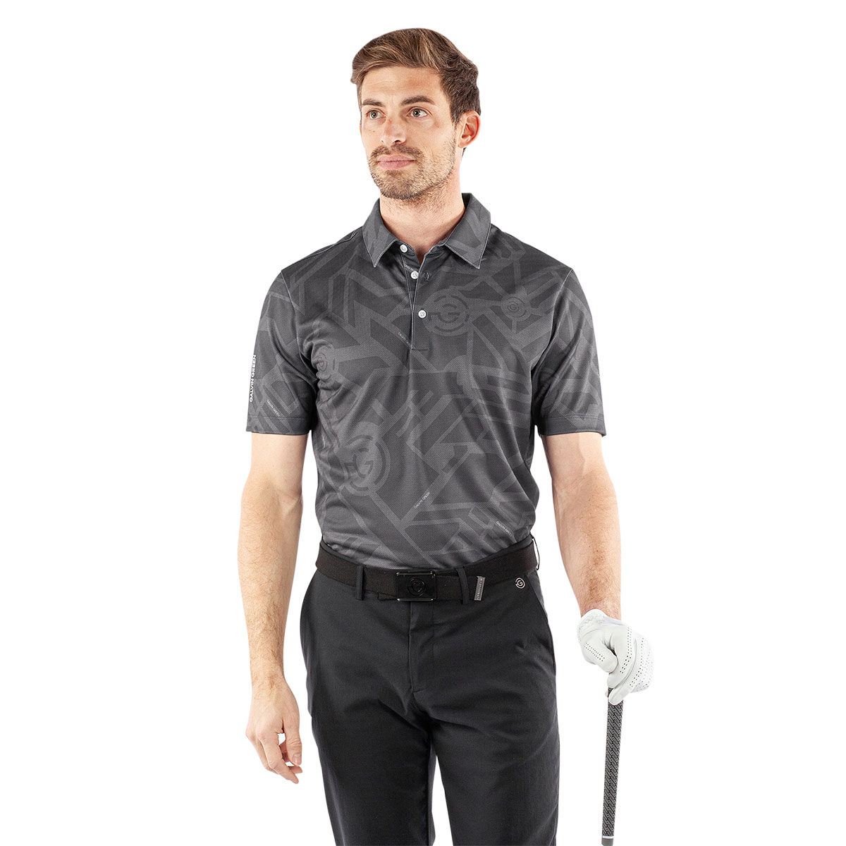 Galvin Green Men's Maze Golf Polo Shirt, Mens, Black, Large | American Golf von Galvin Green