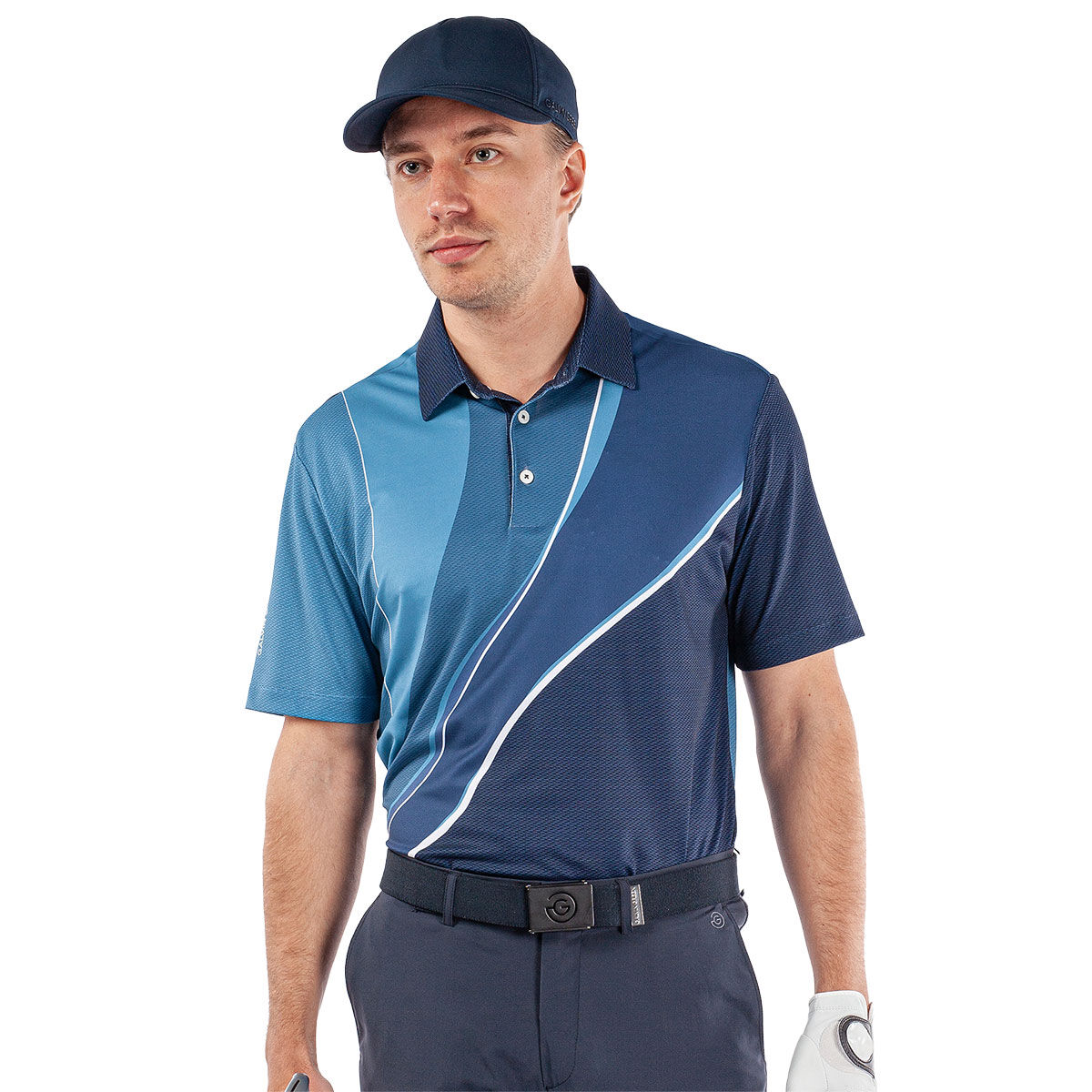 Galvin Green Men's Mico Golf Polo Shirt, Mens, Ensign blue/niagra blue/navy, Small | American Golf von Galvin Green