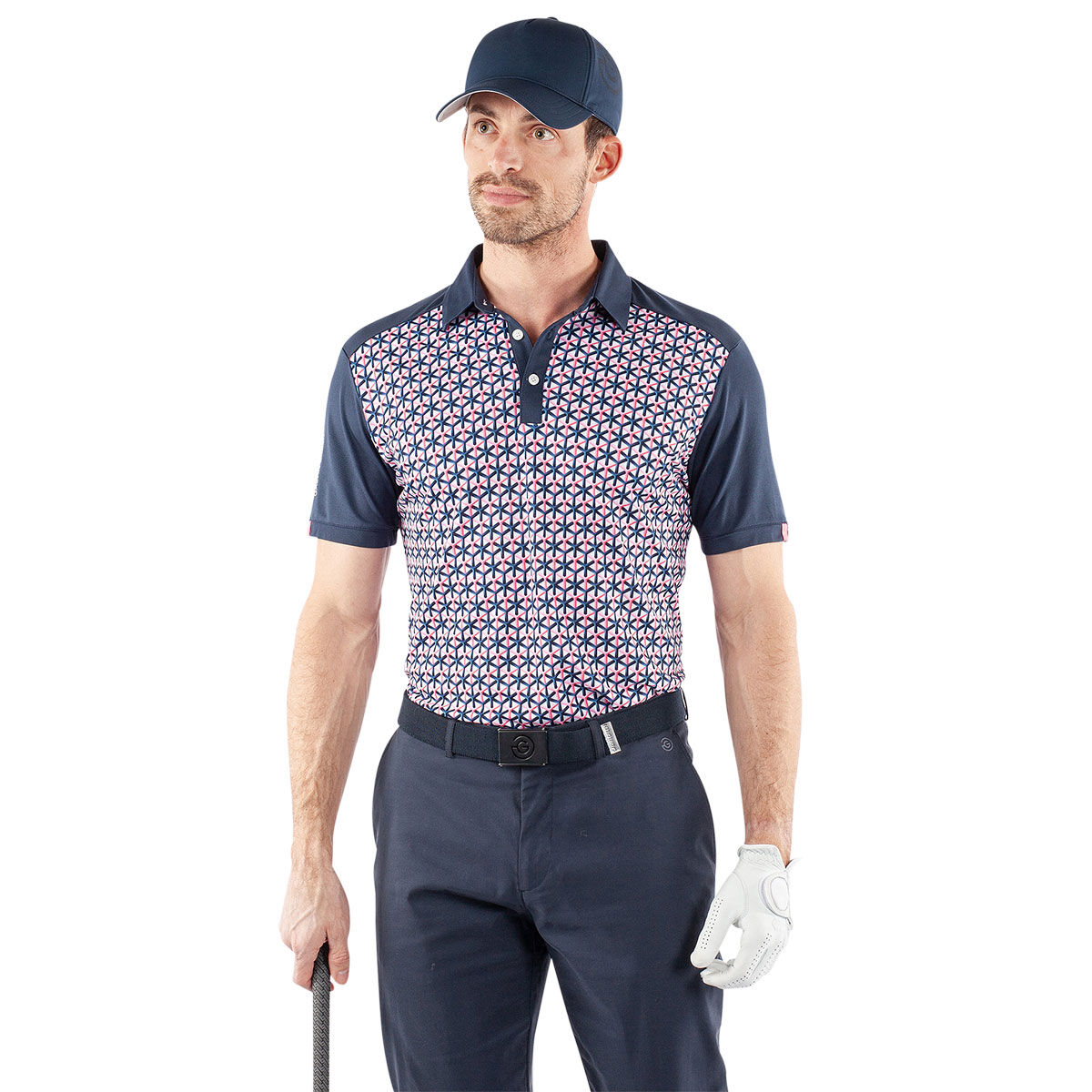 Galvin Green Men's Mio Golf Polo Shirt, Mens, Camelia rose/navy, Xl | American Golf von Galvin Green