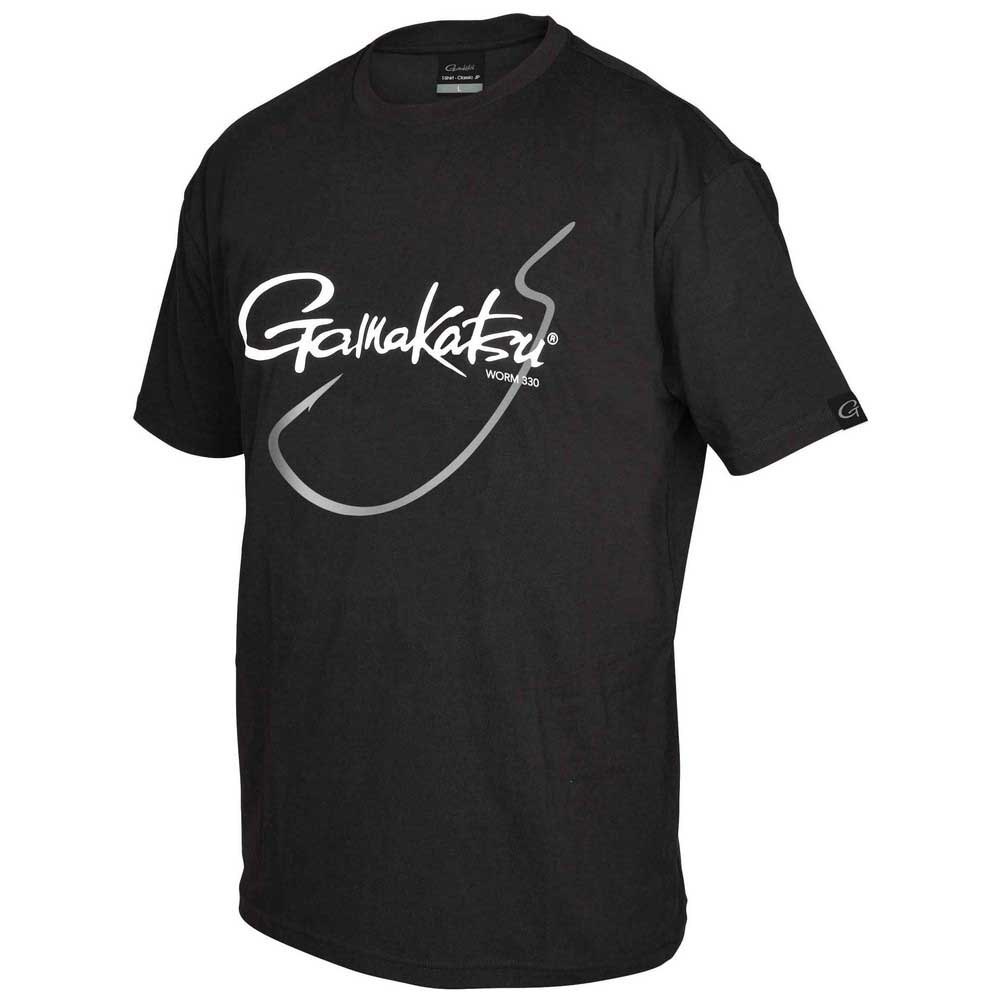 Gamakatsu Worm 330 Short Sleeve T-shirt Schwarz 2XL Mann von Gamakatsu