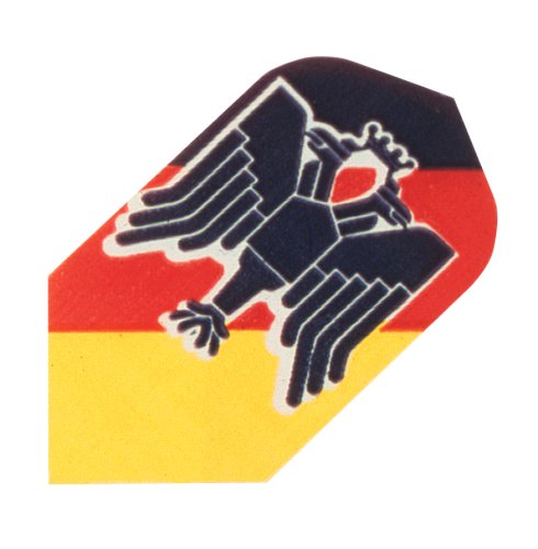 GamePoint 15 Stück Deutsche Fahne mit Adler Slim Metro Flight 8028155 von GamePoint