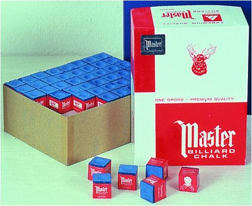 GamePoint 2 x Original USA Billardkreide Master blau, 144 Stück im Karton von GamePoint