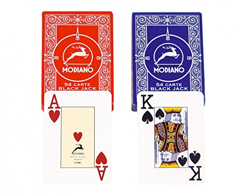 Original Modiano "Plastico" für Poker oder Black Jack rot von GamePoint
