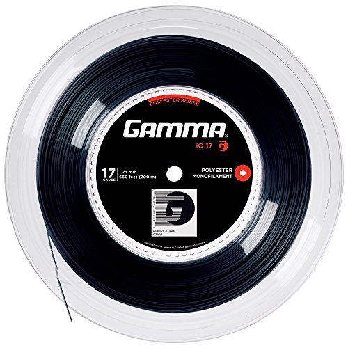 Gamma Sports IO 17 g Tennis Saite Rollen, 660 ', schwarz von Gamma
