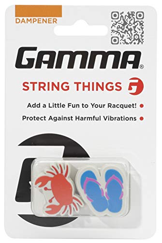 Gamma Damen String Things Krebs, Flip Flops Dämpfer Im Doppelpack-Orange, Blau Schlägerzubehör, Multi, Einheitsgröße von Gamma
