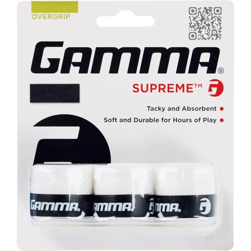 Gamma Griffband Supreme Overgrip 3er, weiß, AGSO-10 von Gamma