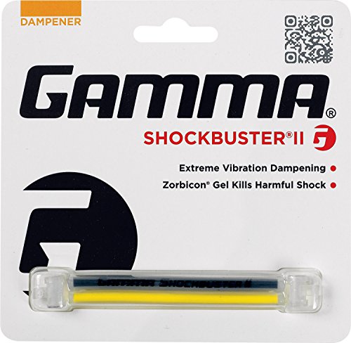 Gamma Shockbuster II Vibrationsdämpfer, Tennisschläger, Stoßdämpfer, Advanced Zorbicon Gel für maximale Vibrationsreduzierung, Unisex-Erwachsene, Shockbuster Ii Yellow/Black, gelb/schwarz von Gamma
