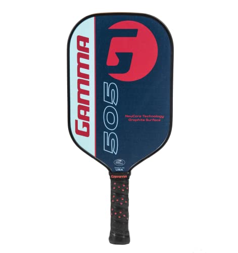 GAMMA Sports Erwachsene 505 Pro Pickleball Paddel, strukturiertes Graphit-Gesicht Paddel mit verlängertem Griff von Gamma