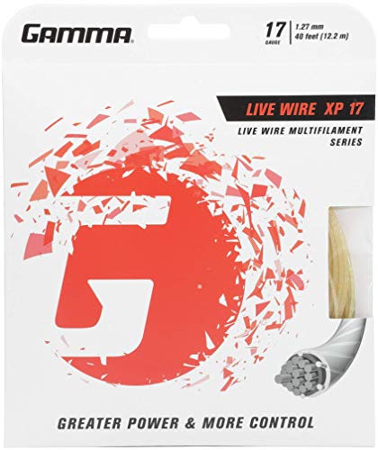 Gamma Tennissaite Gamma Tennissaite Live Wire XP 17 Set, Natur, S, GLWX7-10 von Gamma