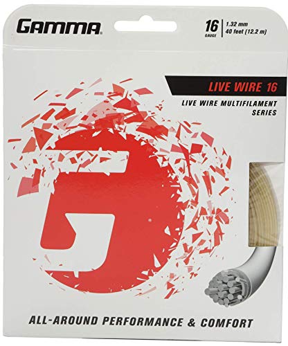 Gamma Tennissaite Live Wire 16 (1,32mm) Natur, 12.2 m Set von Gamma