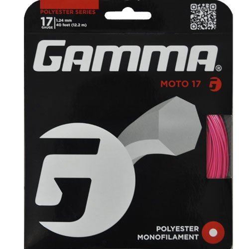 Gamma Tennissaite Moto 12,2 m Set 17 (1.24 mm) Pink, GZMO16 von Gamma
