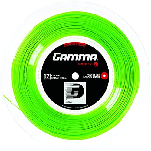 Gamma Tennissaite Moto 17 (1.24 mm) Lime 100 m Rolle von Gamma