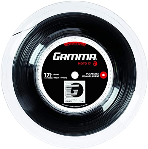 Gamma Tennissaite Moto 17 (1.24 mm) Schwarz 100 m Rolle Schwarz von Gamma