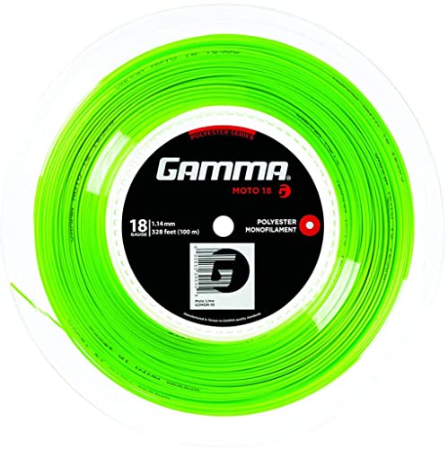 Gamma Tennissaite Moto 18 (1.14 mm) Lime 100 m Rolle von Gamma