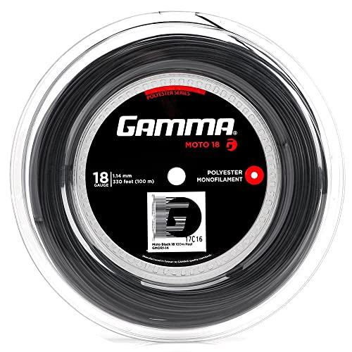 Gamma Tennissaite Moto 18 (1.14 mm) Schwarz 100 m Rolle von Gamma
