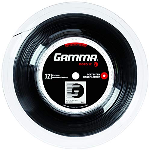 Gamma Tennissaite Moto Schwarz 17 (1.24 mm) 200 m Rolle, GZMOR von Gamma