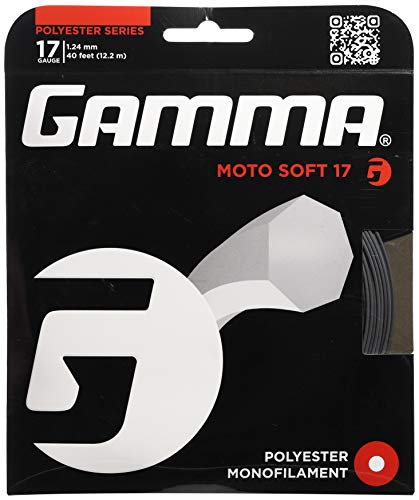Gamma Tennissaite Moto Soft 12,2 m Set 17 (1,24mm) Grau (dunkelgrau), GMS11 von Gamma
