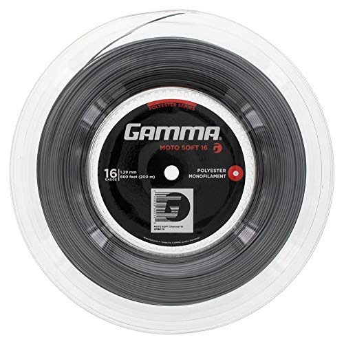 Gamma Tennissaite Moto Soft 17 (1.24 mm) Dunkelgrau 200 m Rolle, GMSR von Gamma