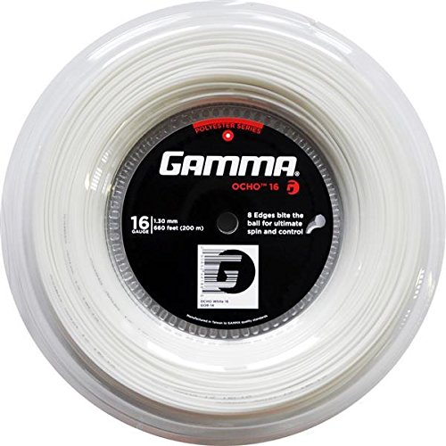 Gamma Tennissaite Ocho 16 (1.30 mm) Weiß 200 m Rolle von Gamma