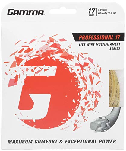 Gamma Tennissaite Professional 17 Set, Natur, S von Gamma