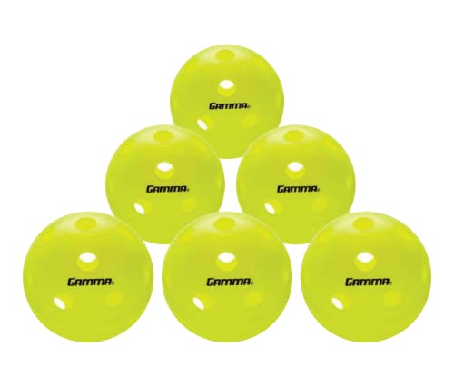 GAMMA Unisex-Erwachsene Photon Pickleball für den Innenbereich Ball, Indoor, 6 Pack von Gamma