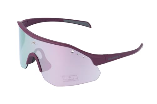 Gamswild WS2140 Sportbrille Sonnenbrille TR90 Fahrradbrille Skibrille Damen Herren Unisex Leichtgewicht| grün | rosa| beere |, Farbe: Beere von Gamswild