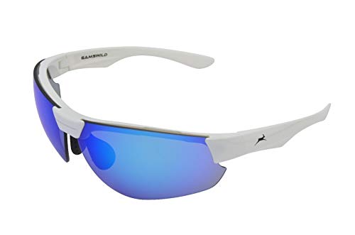 Gamswild WS3032 Sonnenbrille Skibrille Fahrradbrille Unisex Herren Damen | blau | grün | weiß, Farbe: Weiß von Gamswild