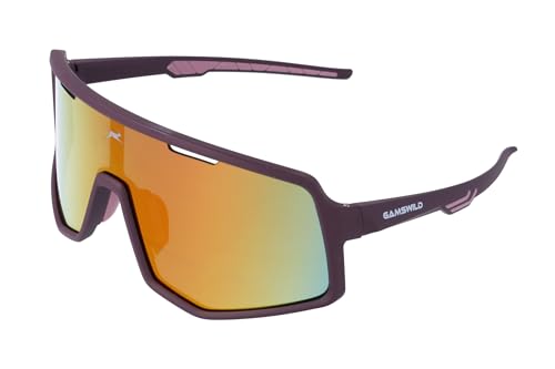 Gamswild WS4042 Sonnenbrille Skibrille Fahrradbrille Damen Herren Unisex | lila | beere | schwarz-blau | schwarz-rot | grün von Gamswild