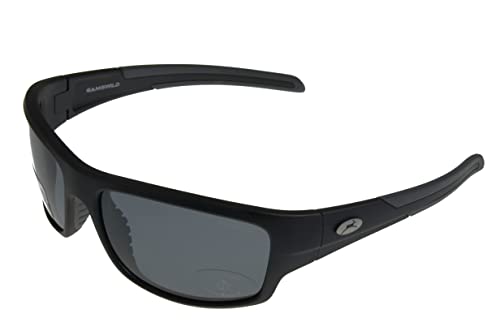 Gamswild WS6034 Sonnenbrille Sportbrille Fahrradbrille Skibrille Damen Herren Unisex Glasfarbe | grün-türkis | blau | grau | schwarz | braun, Farbe: schwarz von Gamswild