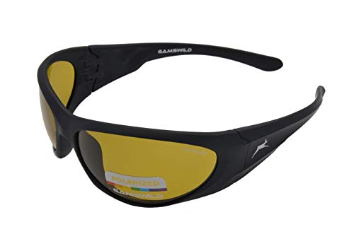 Gamswild WS6134 Sonnenbrille Sportbrille Skibrille Fahrradbrille Damen Herren Unisex | Glas gelb | Glas grau, Farbe: Gelb von Gamswild