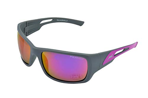 Gamswild WS8132 Sonnenbrille Sportbrille Skibrille Damen Herren Fahrradbrille | rot-orange | grün | pink, Farbe: Pink von Gamswild