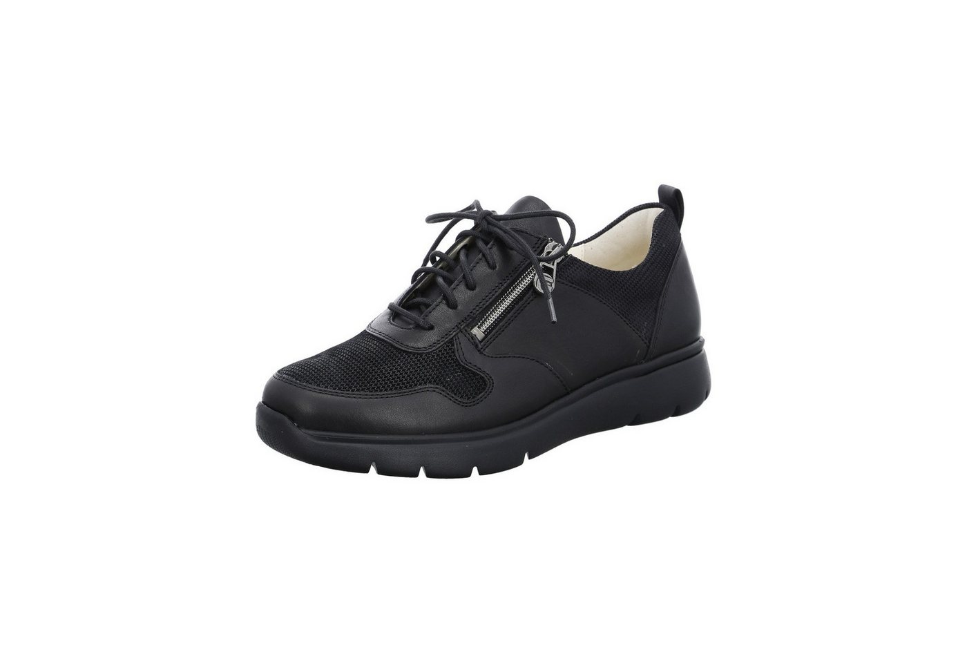 Ganter Gisi - Damen Schuhe Schnürschuh Sneaker Glattleder schwarz von Ganter