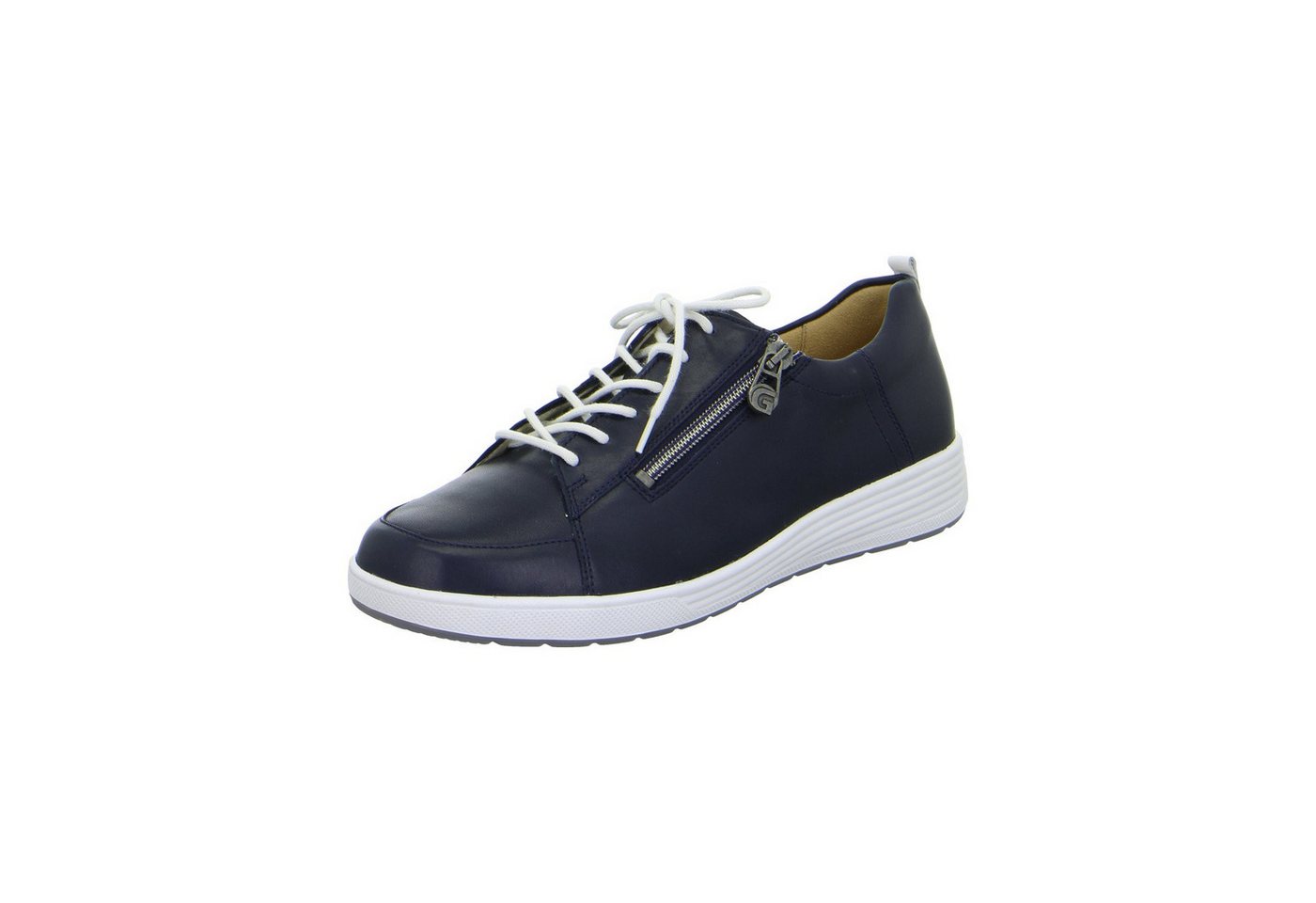 Ganter KLARA - Damen Schuhe Schnürschuh Sneaker Glattleder blau von Ganter