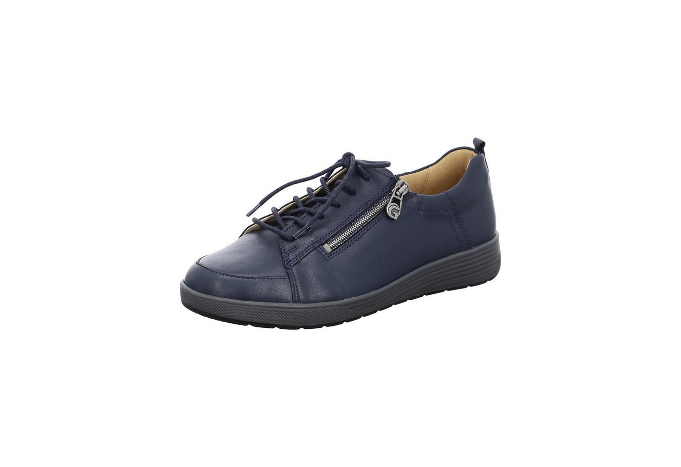 Ganter KLARA - Damen Schuhe Schnürschuh Sneaker Glattleder blau von Ganter
