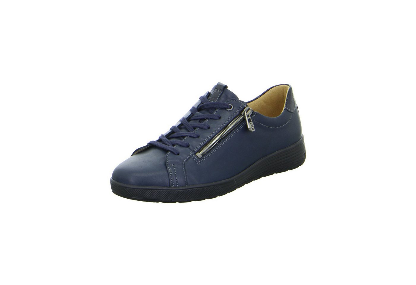 Ganter Klara - Damen Schuhe Schnürschuh Sneaker Glattleder blau von Ganter